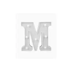 GENERICO - Letras Con Luces Led M Color Blanco Plastico
