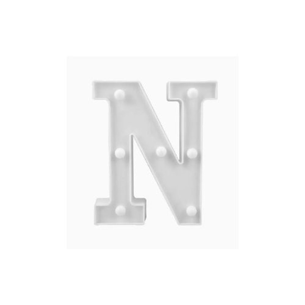 GENERICO - Letras Con Luces Led N Color Blanco Plastico