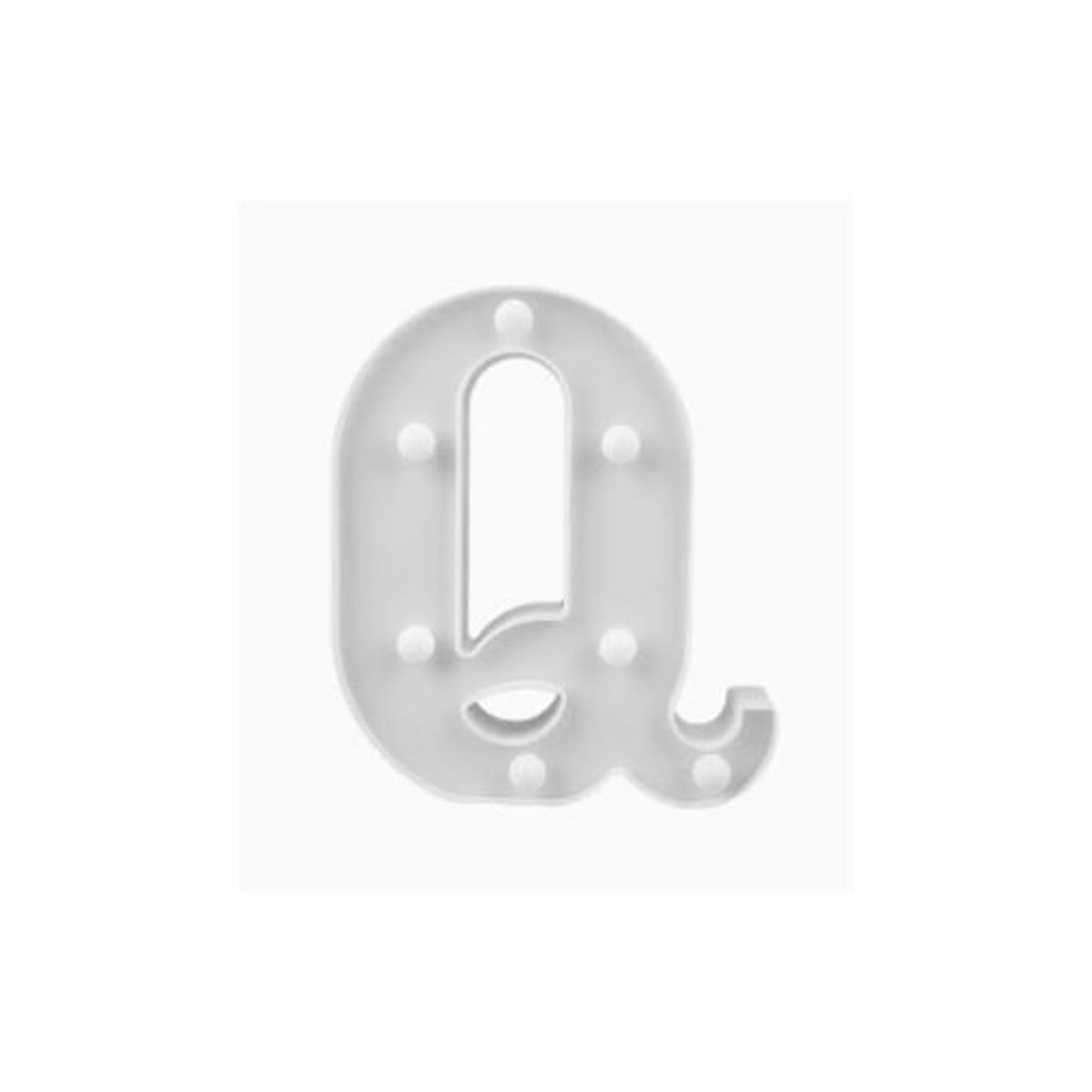 GENERICO - Letras Con Luces Led Q Color Blanco Plastico