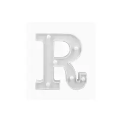 GENERICO - Letras Con Luces Led R Color Blanco Plastico