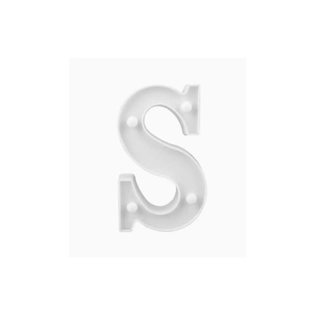 GENERICO - Letras Con Luces Led S Color Blanco Plastico
