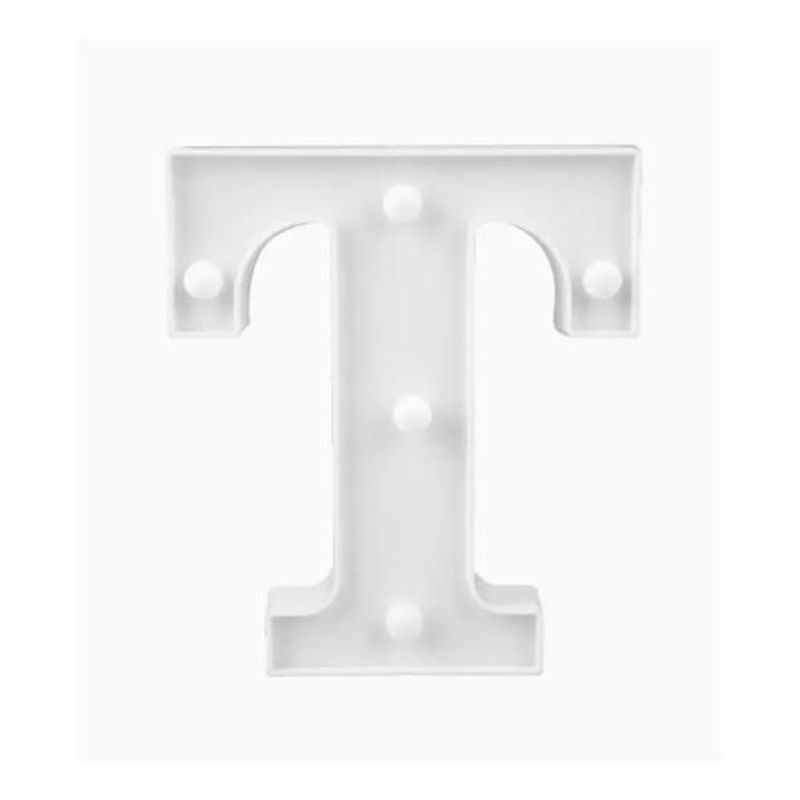 GENERICO - Letras Con Luces Led T Color Blanco Plastico
