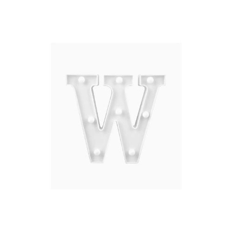 GENERICO - Letras Con Luces Led W Color Blanco Plastico