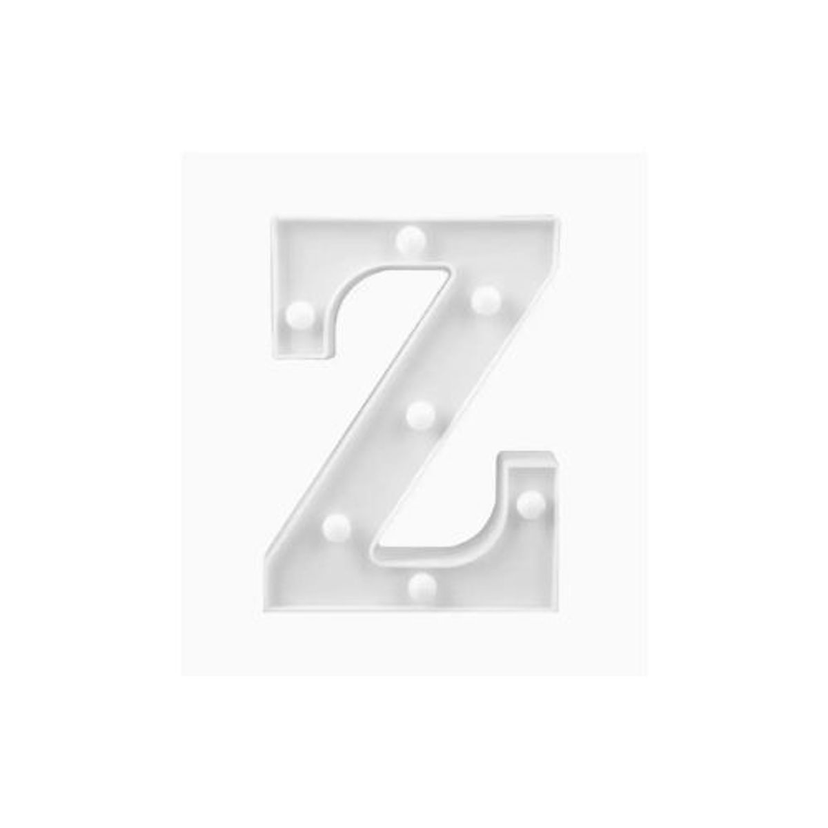 GENERICO - Letras Con Luces Led Z Color Blanco Plastico