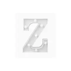 GENERICO - Letras Con Luces Led Z Color Blanco Plastico