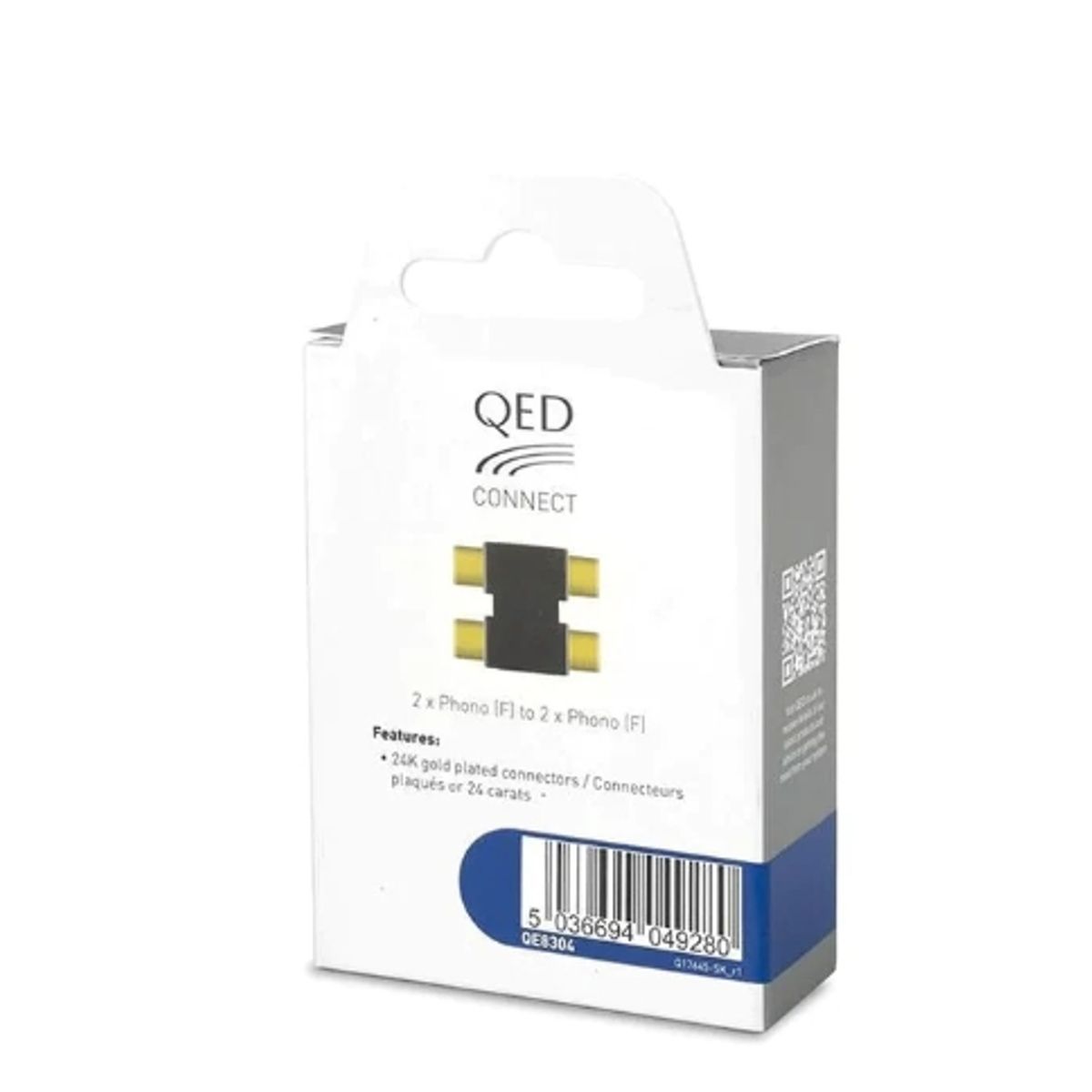 GENERICO - Adaptador QED Connect RCA-RCA HEMBRA F-F