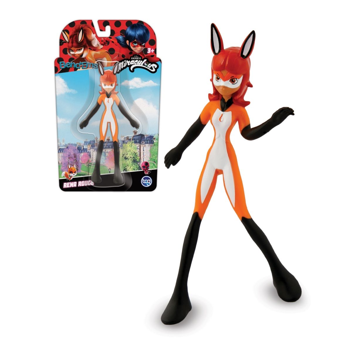 MIRACULOUS - Miraculous Figura 13 Cms De Goma Flexible - RENA ROUGE