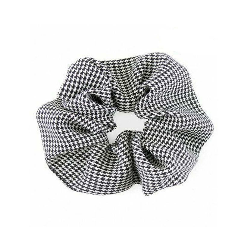 GENERICO - Scrunchie Colet para el cabello XL Blanco con Negro