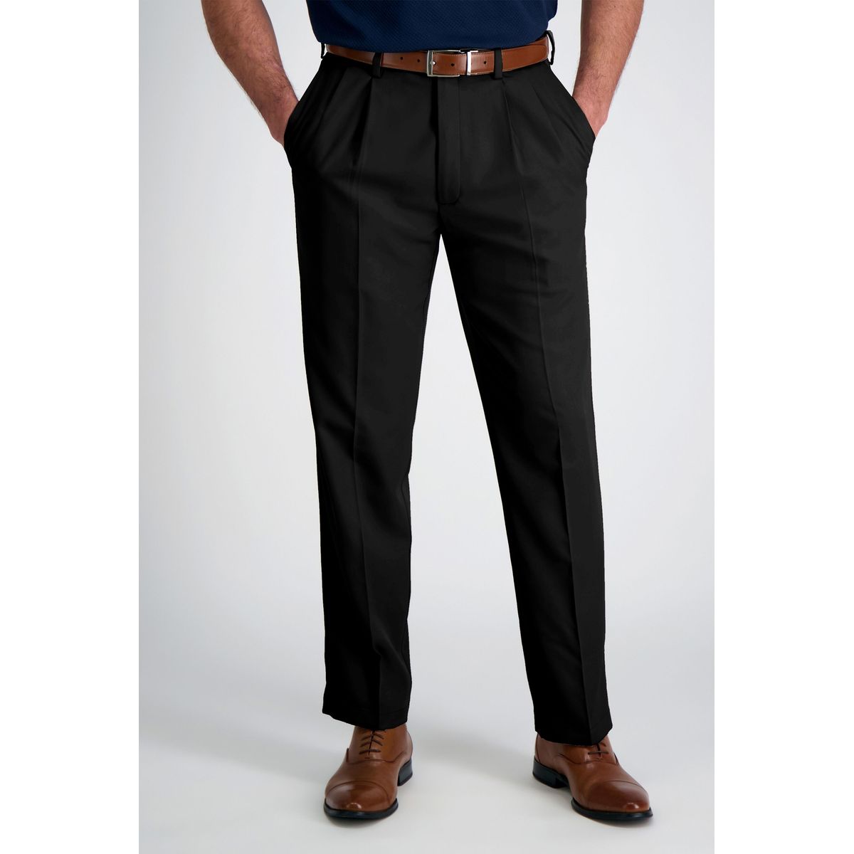 90 GRADOS - Pantalón de Gabardina Pinzado Negro 56