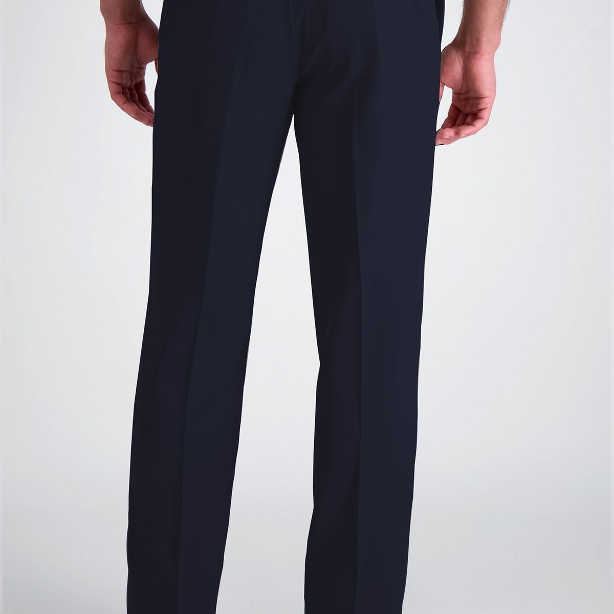 90 GRADOS - Pantalón de Gabardina Pinzado Azul Marino 44