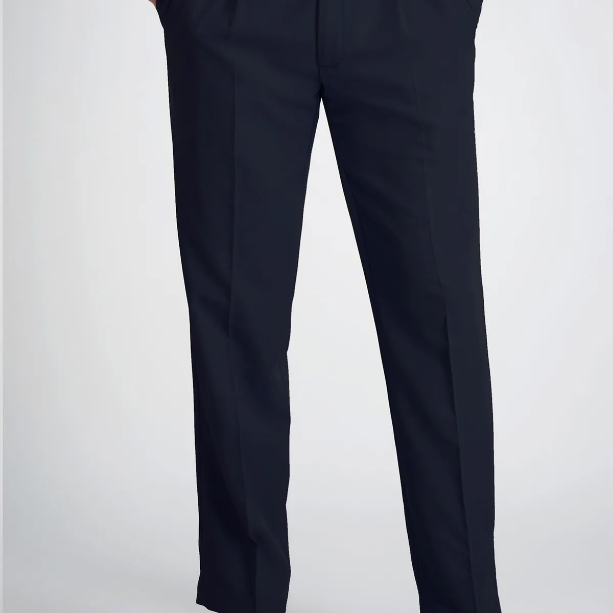 90 GRADOS - Pantalón de Gabardina Pinzado Azul Marino 58