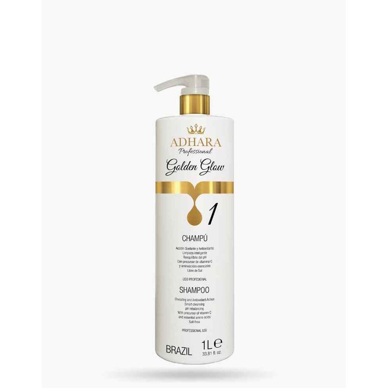 ADHARA PROFESSIONAL - Shampoo Limpieza Profunda Golden Glow 1 Litro