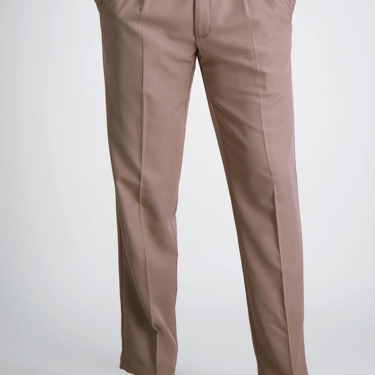 90 GRADOS - Pantalón de Gabardina Pinzado Beige