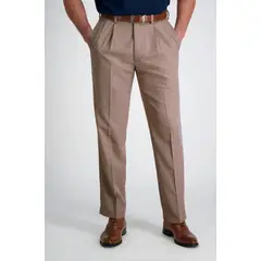 90 GRADOS - Pantalón de Gabardina Pinzado Beige 58