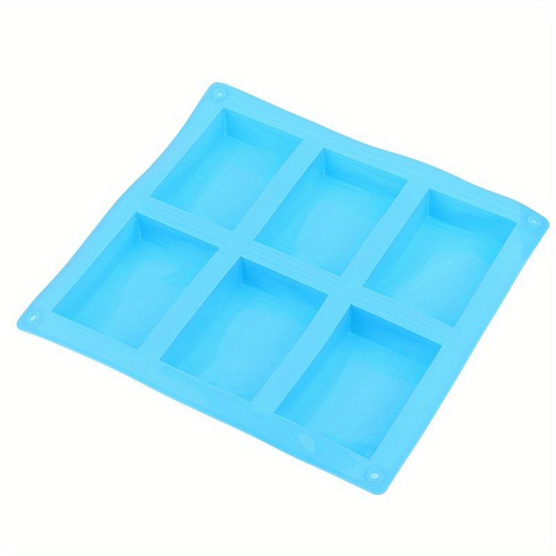 GENERICO - Molde De Silicona Para Jabon Rectangular 6 Divisiones Color Azul