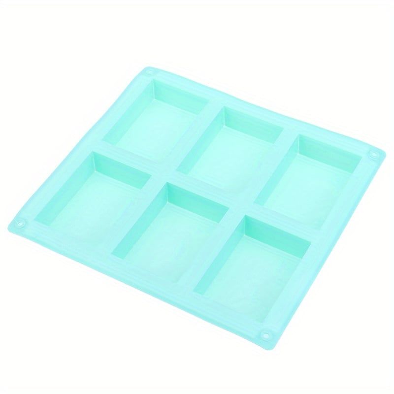 GENERICO - Molde De Silicona Para Jabon Rectangular 6 Divisiones Color Verde