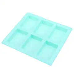 GENERICO - Molde De Silicona Para Jabon Rectangular 6 Divisiones Color Verde