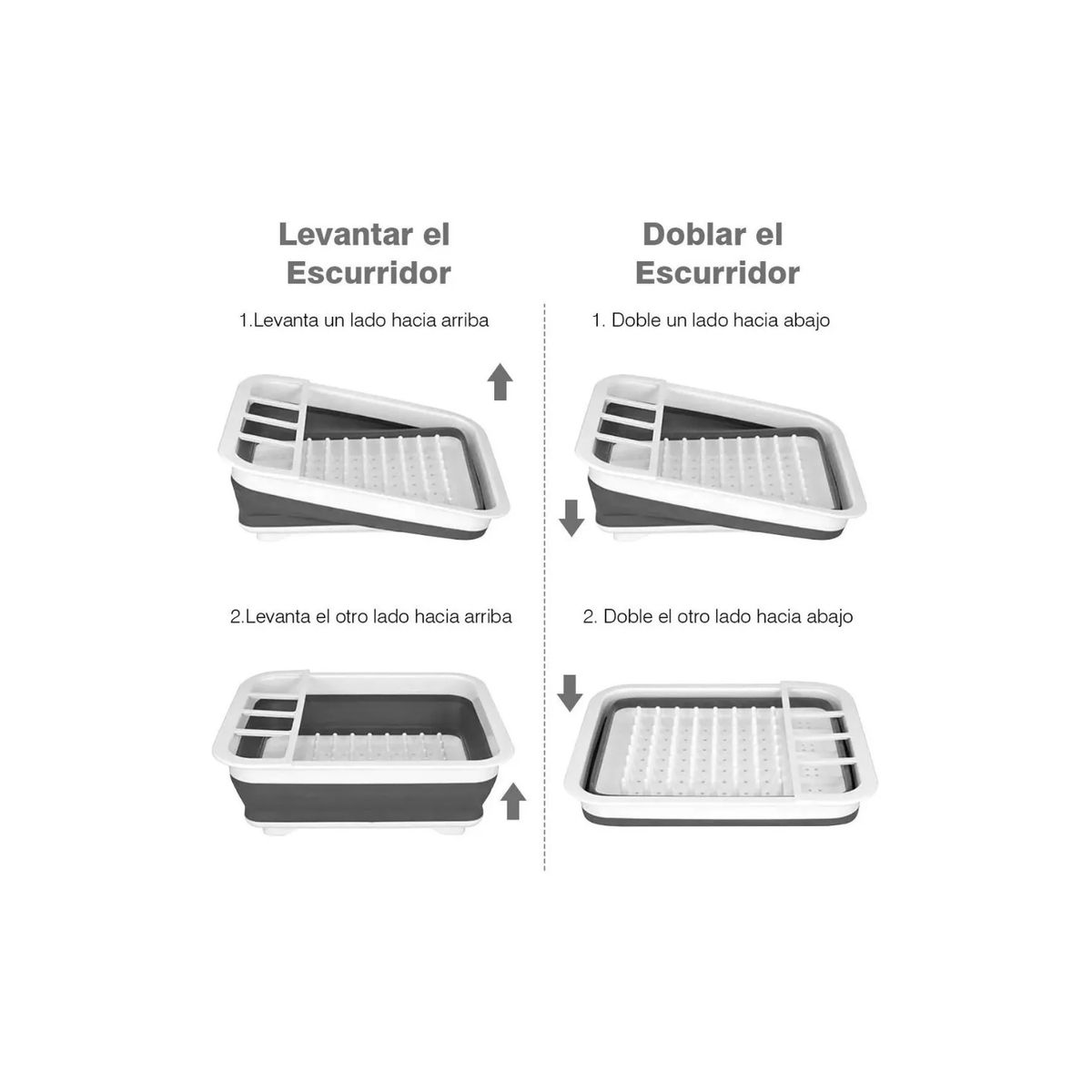 GENERICO - Escurridor de Trastes Organizador Platos Plegable