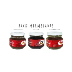 QUINCHAMALI MERMELADA GOURMET - Pack Cebolla piña Ciruela Manzana nuez