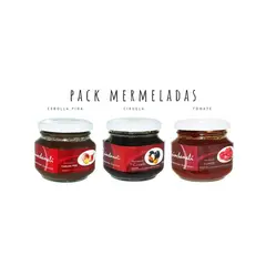 QUINCHAMALI MERMELADA GOURMET - Pack Cebolla piña Ciruela Tomate