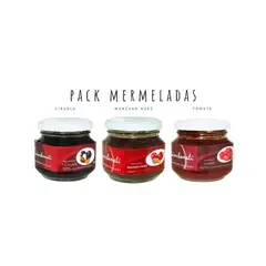 QUINCHAMALI MERMELADA GOURMET - Pack Ciruela Manzana nuez Tomate