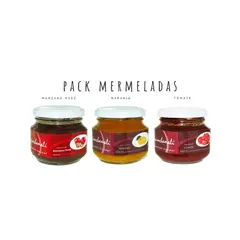 QUINCHAMALI MERMELADA GOURMET - Pack Manzana nuez Naranja Tomate