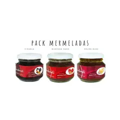 QUINCHAMALI MERMELADA GOURMET - Pack Ciruela Manzana nuez Melón nuez