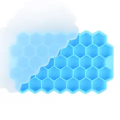 GENERICO - Bandeja Silicona Hexagonos De Hielo Molde Hielera Celeste