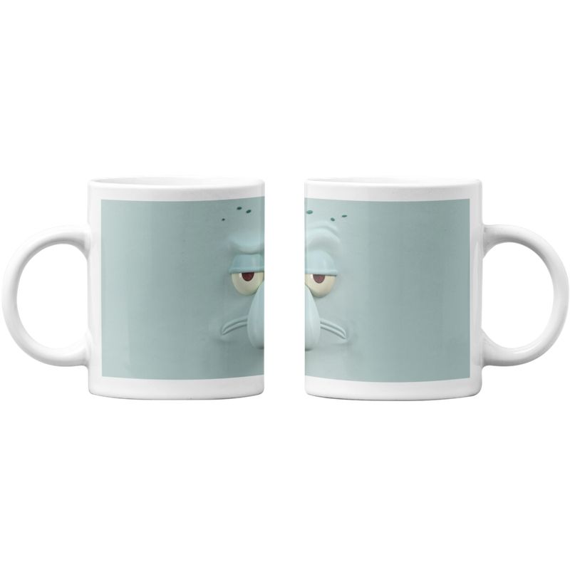 SM - Tazones Tazas Blancas Calamardo Bob Esponja Animado SM