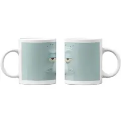 SM - Tazones Tazas Blancas Calamardo Bob Esponja Animado