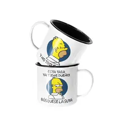 SM - Taza Enlozada Lechera Homero Esta Taza Tiene Dueño