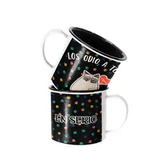 SM - Taza Enlozada Lechera Gato Los Odio a Todos En Serio