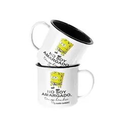 SM - Taza Enlozada Lechera Bob Esponja No Soy Amargado