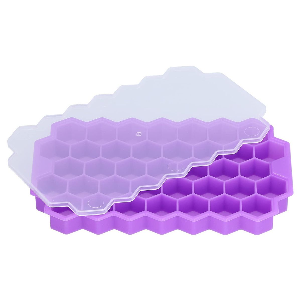 GENERICO - Bandeja Silicona Hexagonos De Hielo Molde Hielera Morado