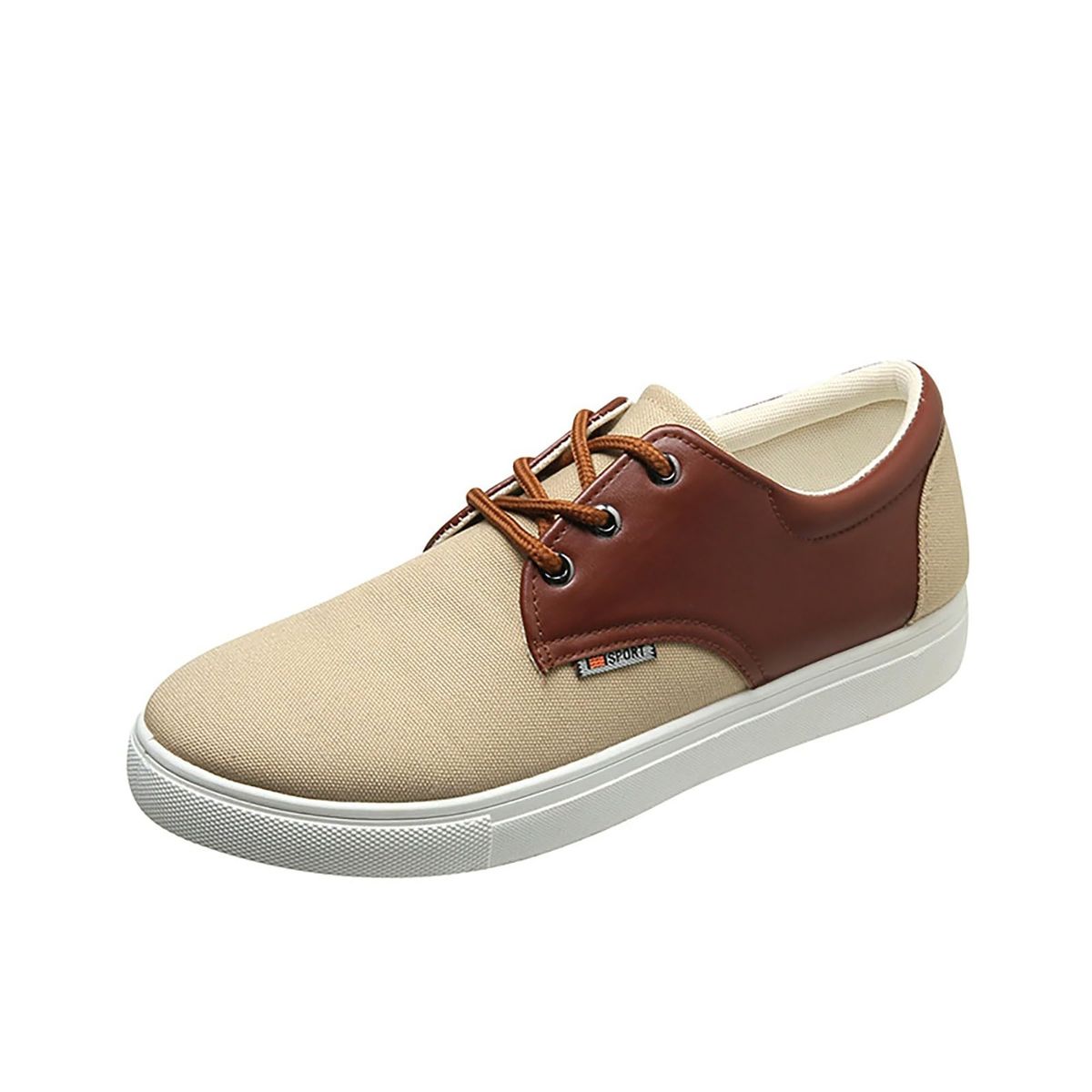 KEEJOIN - Zapatos de lona versátiles de estilo coreano para hombres-beige