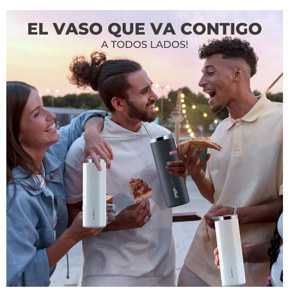 GENERICO - Vasos Termicos Set De 2 Acero Inoxidable Frío Y Calor