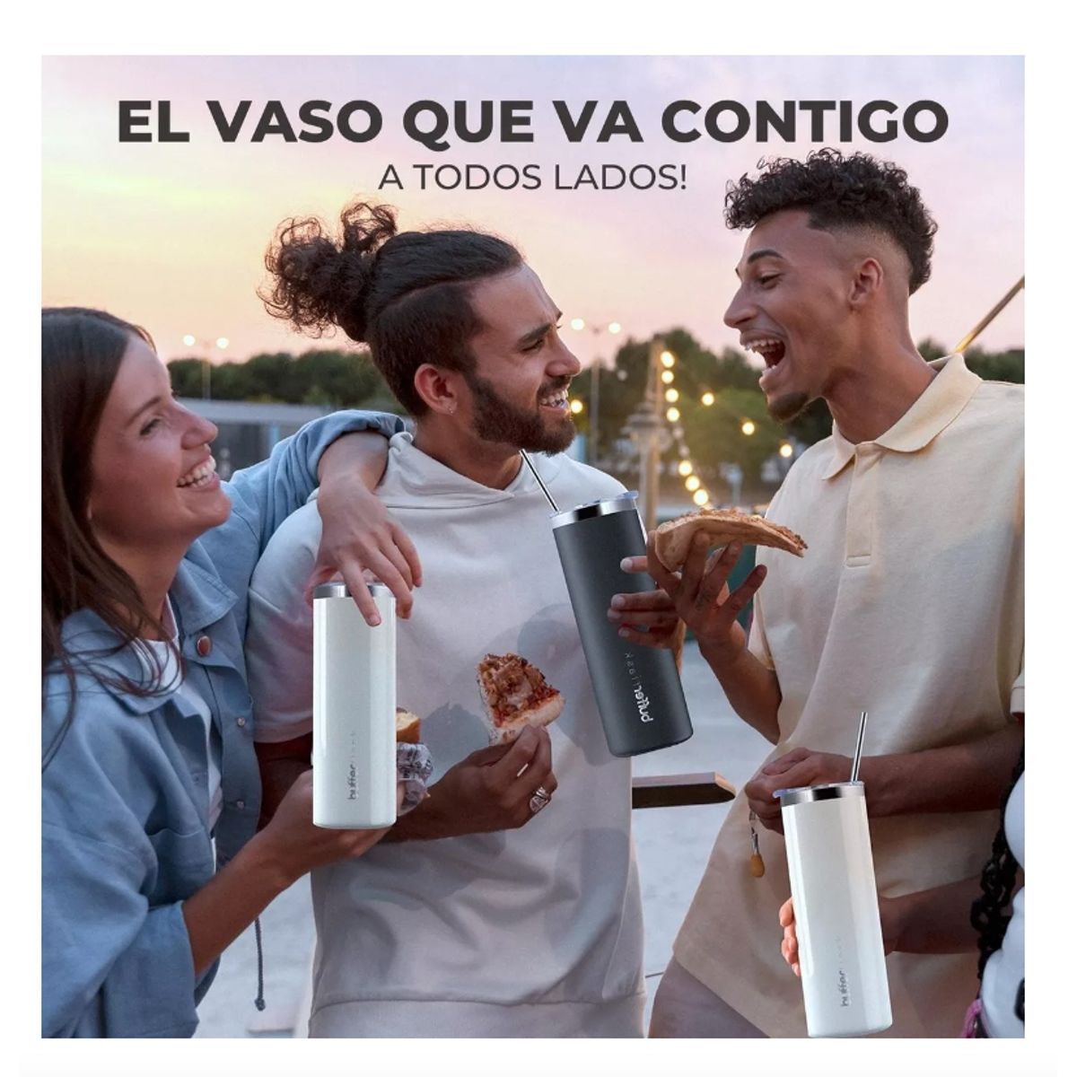 GENERICO - Vasos Termicos Set De 2 Acero Inoxidable Frío Y Calor