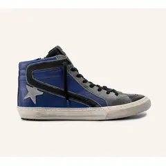 ALMABAR - Zapatilla urbana Rossati azul caña alta