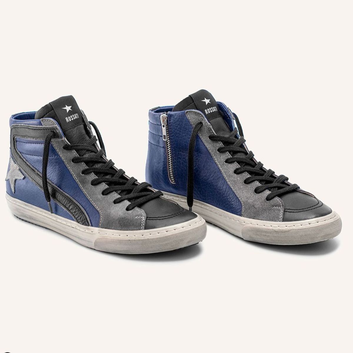 ALMABAR - Zapatilla urbana Rossati azul caña alta