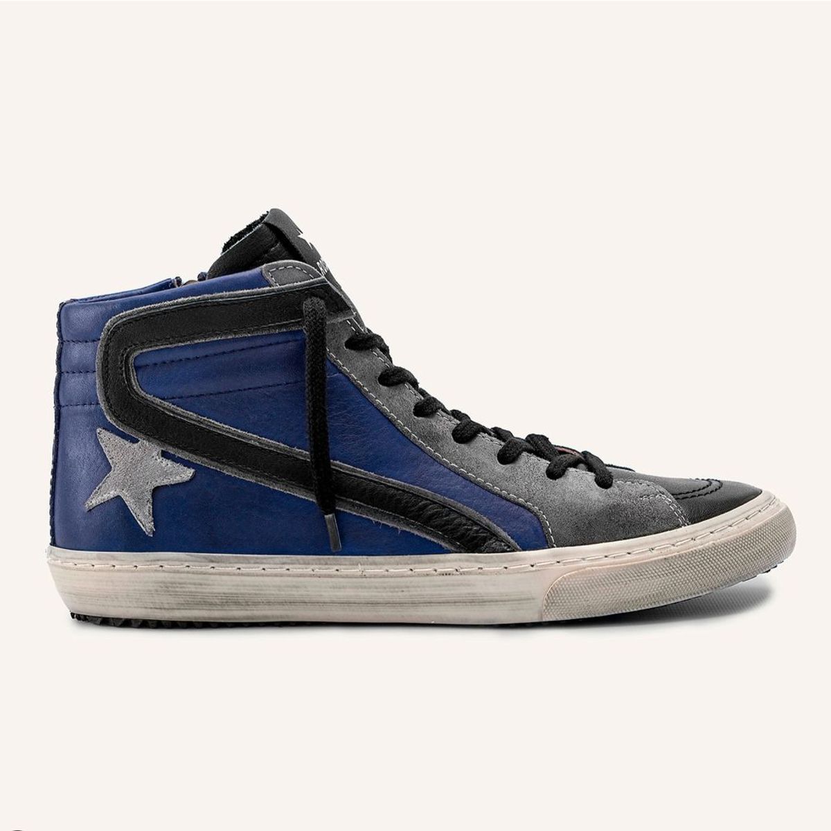 ALMABAR - Zapatilla urbana Rossati azul caña alta