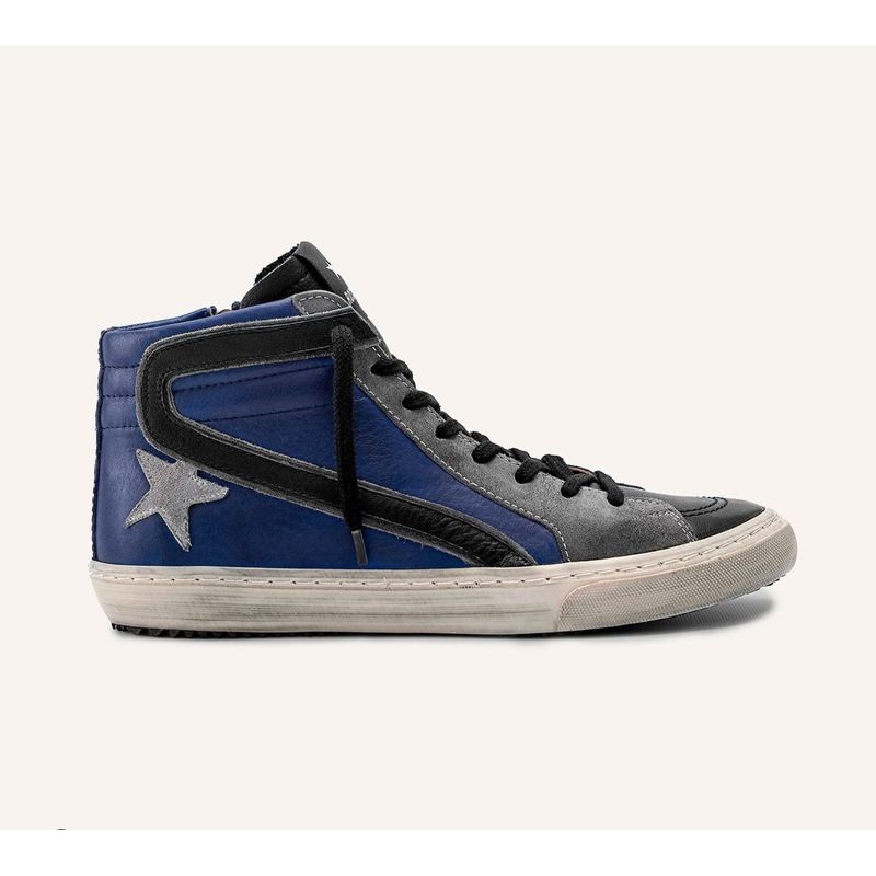 ALMABAR - Zapatilla urbana Rossati azul caña alta
