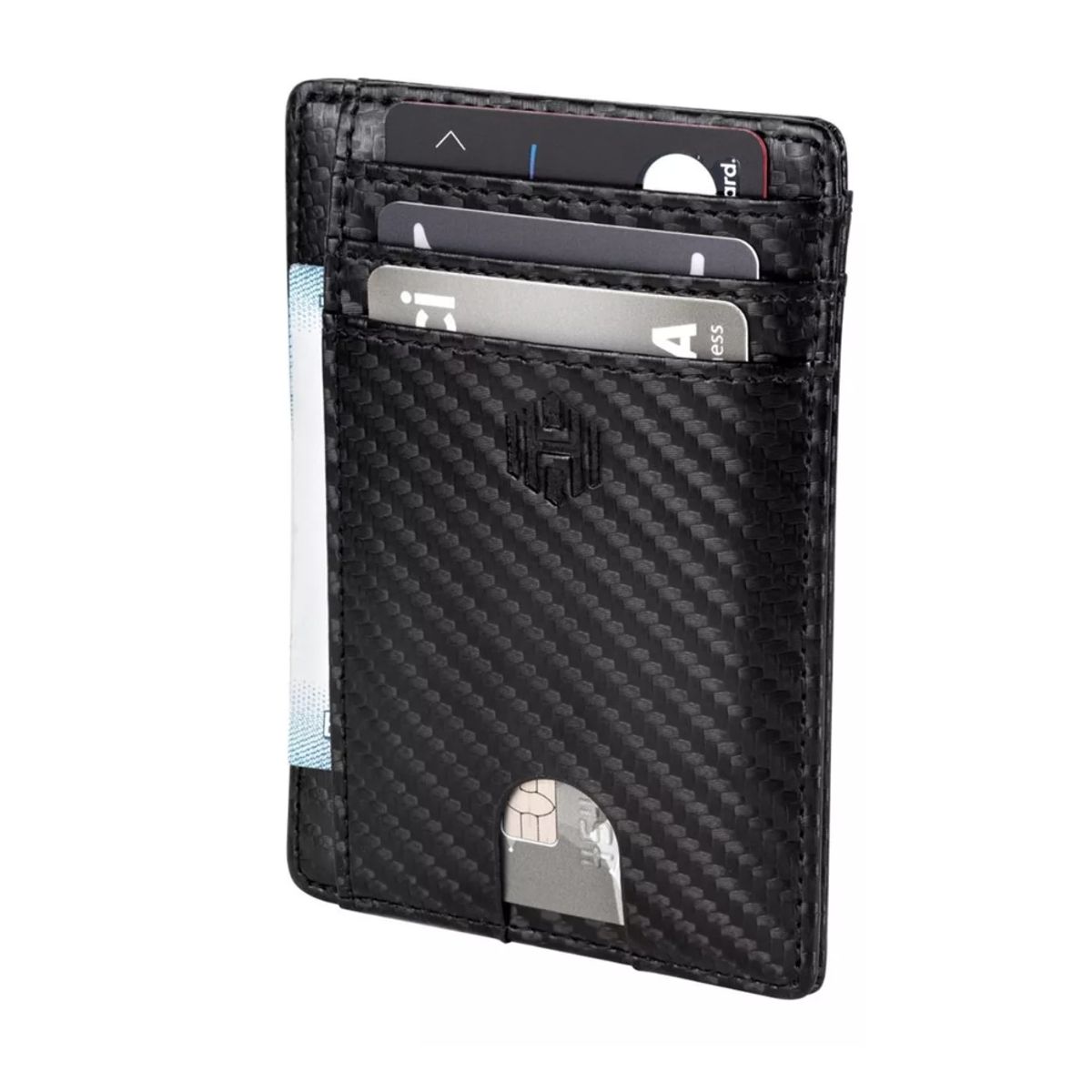 GENERICO - Billetera Hombre Ultra Delgada De Cuero Bloqueo Rfid Hardley