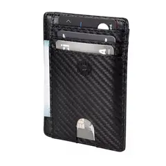 GENERICO - Billetera Hombre Ultra Delgada De Cuero Bloqueo Rfid Hardley