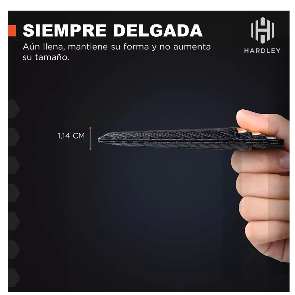 GENERICO - Billetera Hombre Ultra Delgada De Cuero Bloqueo Rfid Hardley