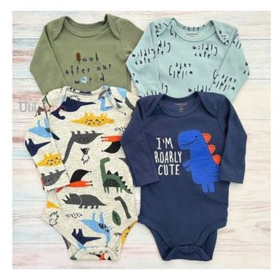 Imagen 2 del producto Pack 4 Bodys Niño Manga Larga Look After Verde 100% Algodón