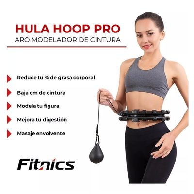 Imagen 2 del producto Aro Hula Hoop Ajustable Premium Fitnics Perdida Peso Cintura