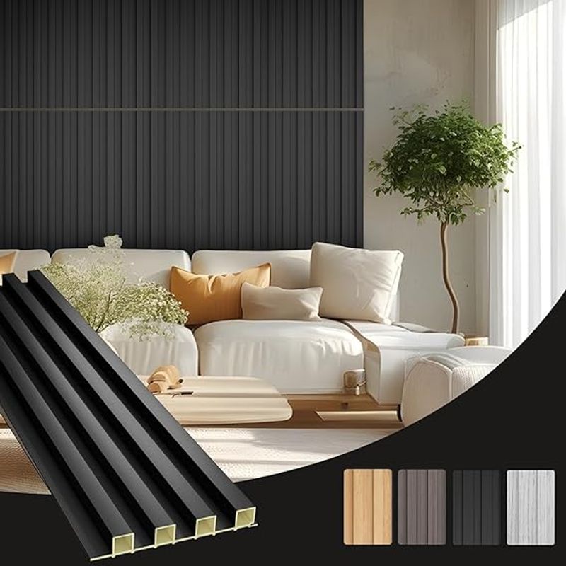 GENERICO - WPC Wall Panel 14 pcs (Gris Grafito)