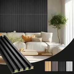 GENERICO - WPC Wall Panel 14 pcs (Gris Grafito)