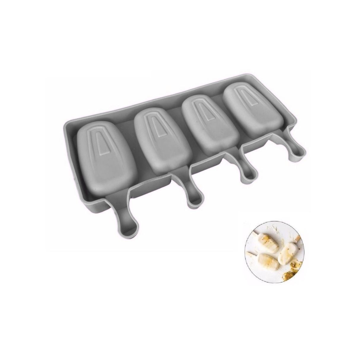 GENERICO - Moldes De Silicona Para Helados Molde Paletas Helado 4 Gris
