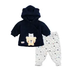 TEDMIMAK - Set Invierno 2 Piezas Polerón y Pantalón Niño Oso Azul Oscuro